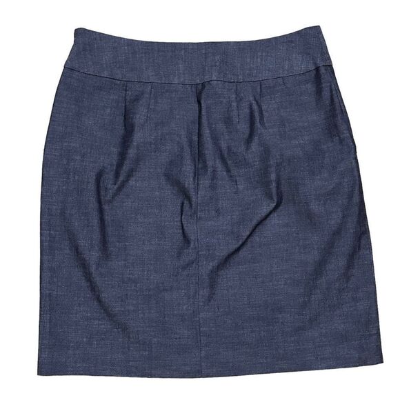 LOFT Ann Taylor Blue Gray Pencil Skirt Size 4 - Picture 2 of 11